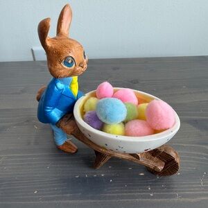 Vintage hand painted ceramic Easter decoration